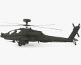 Boeing AH-64 D Apache with HQ interior 3d model