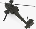 Boeing AH-64 D Apache 인테리어 가 있는 3D 모델 
