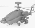 Boeing AH-64 D Apache з детальним інтер'єром 3D модель