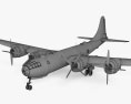 Boeing B-29 Superfortress com interior Modelo 3d