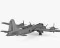 Boeing B-29 Superfortress 인테리어 가 있는 3D 모델 