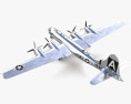 Boeing B-29 Superfortress с детальным интерьером 3D модель