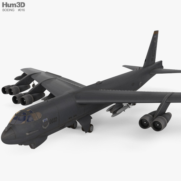 Boeing B-52 Stratofortress Modello 3D