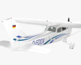 Cessna 172 Skyhawk con interni Modello 3D