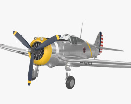 Curtiss P-36 Hawk 3D model