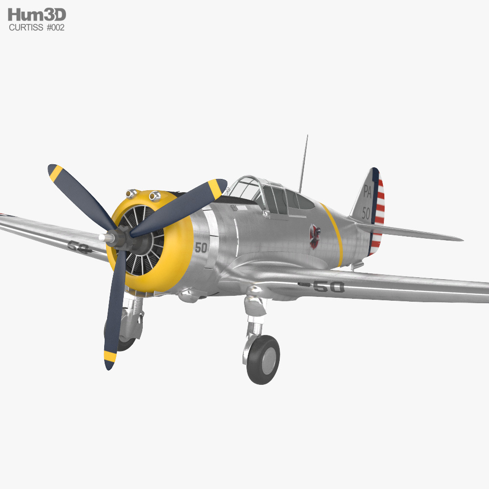 Curtiss P-36 Hawk 3D model