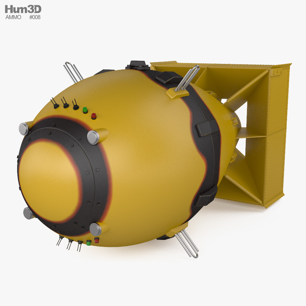 Fat Man Bomba atómica Modelo 3D