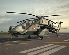 3D model of HAL Light Combat Helicopter