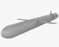 Крылатая ракета Калибр 3D модель clay render