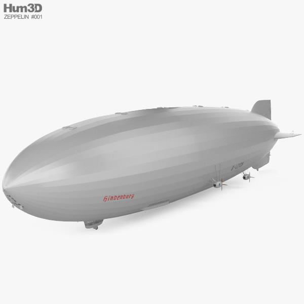 LZ 129 Hindenburg Zeppelin Modello 3D