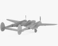 P-38 ライトニング 3Dモデル