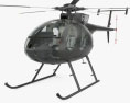 MD Helicopters MD 500 with Cockpit HQ interior 3Dモデル