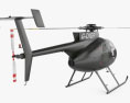 MD Helicopters MD 500 with Cockpit HQ interior 3D модель