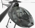 MD Helicopters MD 500 with Cockpit HQ interior 3D 모델 