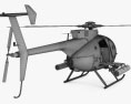 MH-6 리틀 버드 3D 모델 