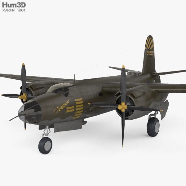 Martin B-26 Marauder 3D 모델 