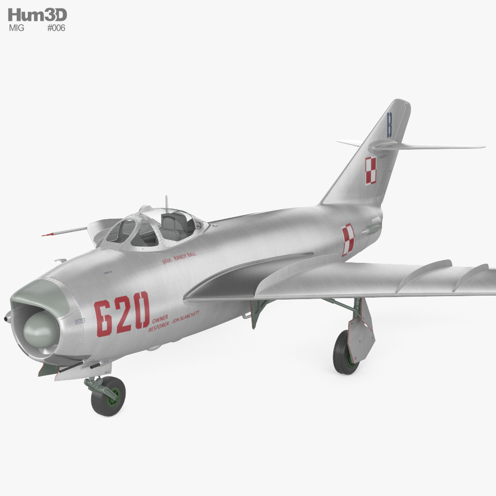 Mikoyan-Gurevich MiG-17PF 3Dモデル