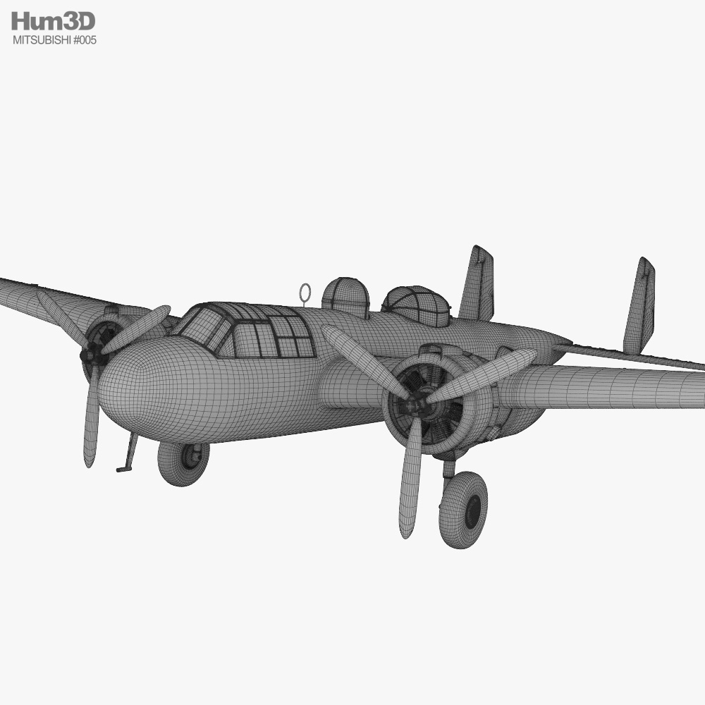 九六式陸上攻擊機3D模型- 下载飞机on 3DModels.org