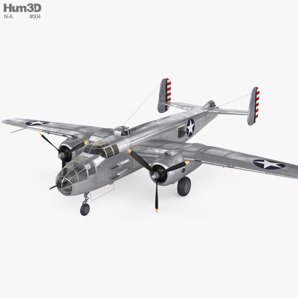 B-25米切尔型轰炸机 3D模型
