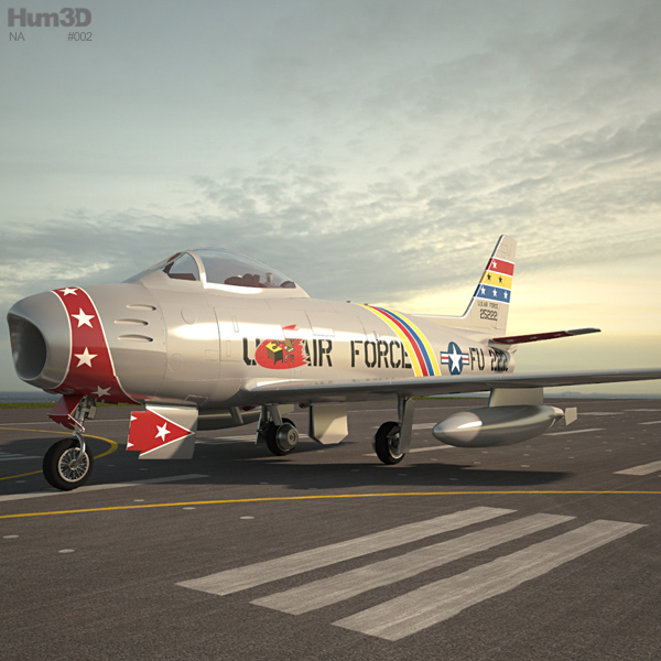 North American F-86 Sabre 3D model