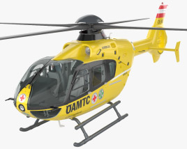 OAMTC Christophorus Emergency H135 with HQ interior 3D model