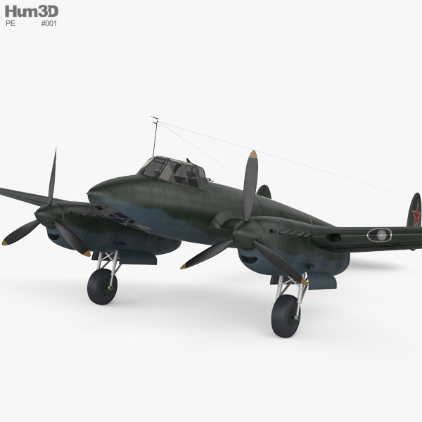 Pe-2轟炸機 3D模型