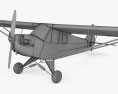 Piper J3 1956 з детальним інтер'єром 3D модель