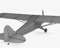 Piper J3 1956 con interni Modello 3D