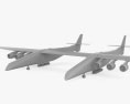 缩尺复合体平流层发射双体飞机 3D模型