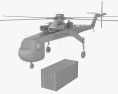 Sikorsky S 64 Skycrane with Shipping Container Modello 3D