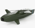 Taurus Marschflugkörper 3D-Modell Rückansicht