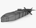 Крилата ракета TAURUS 3D модель wire render