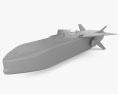 Taurus Marschflugkörper 3D-Modell clay render