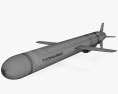 Томагавк Крилата ракета 3D модель wire render