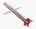 Томагавк Крилата ракета 3D модель top view