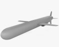 Tomahawk missile 3d model clay render