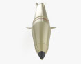 Zolfaghar missile 3d model front view