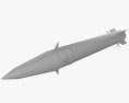 Zolfaghar missile Modello 3D clay render