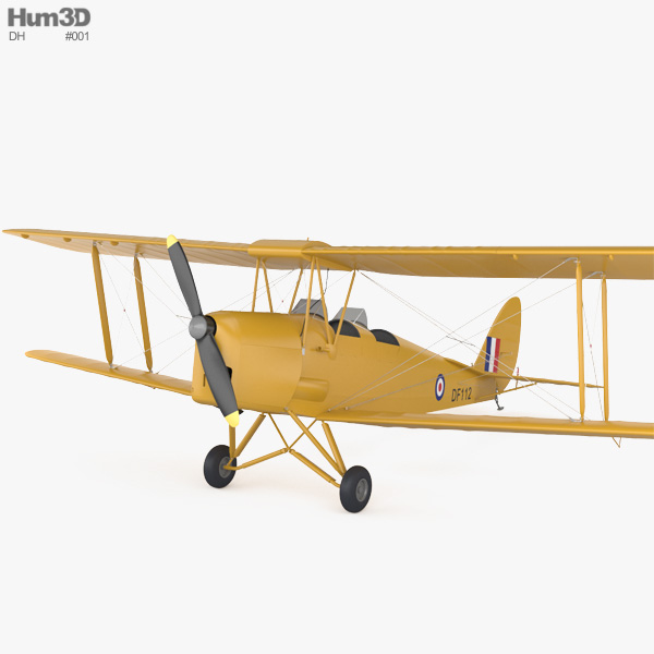 de Havilland DH.82 Tiger Moth Modelo 3d