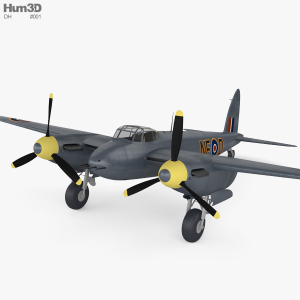 蚊式轟炸機 3D模型