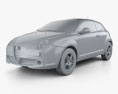 Alfa Romeo MiTo 2012 3d model clay render