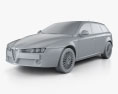 Alfa Romeo 159 Sportwagon 2012 3d model clay render