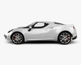 Alfa Romeo 4C 2016 3D模型 侧视图