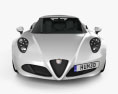 Alfa Romeo 4C 2016 3D模型 正面图
