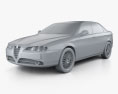 Alfa Romeo 166 2007 3D-Modell clay render