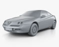 Alfa Romeo GTV 1998 3d model clay render