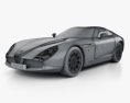 Alfa Romeo TZ3 Stradale 2011 3D模型 wire render