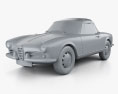 Alfa Romeo Giulietta Spider 1955 3D 모델  clay render