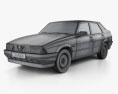 Alfa Romeo 75 1991 3D模型 wire render