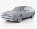 Alfa Romeo 75 1991 3D 모델  clay render